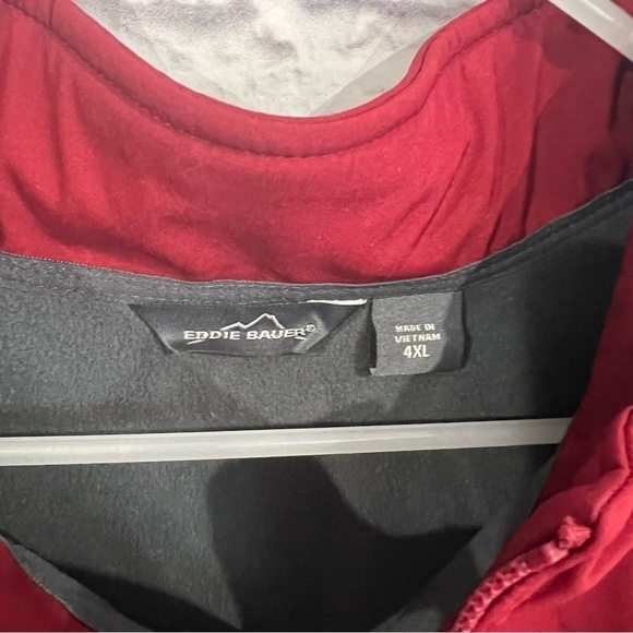 Eddie Bauer men’s 4XL waterproof soft shell jacket red nwt - Picture 5 of 7